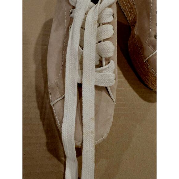 Joie Dabna Suede Platform Espadrille Wedge Sneaker Womens 39 US 9 Blush Pink - Picture 11 of 12